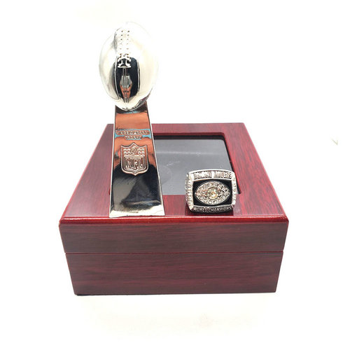 Las Vegas Raiders 1976 NFL one ring + one trophy set