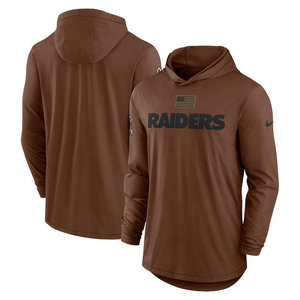 Las Vegas Raiders 2023 brown Salute To Service Pullove Hoodie
