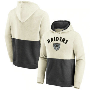 Las Vegas Raiders Fanatics Branded Throwback Arch Colorblock Pullover Hoodie