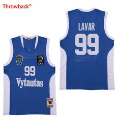 Lavar Ball #99 Birstono Vytautas Lithuania Blue Throwback Basketball Jersey