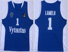 Lithuania Vytautas #1 LaMelo Blue Basketball jersey