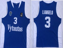 Lithuania Vytautas #3 Liangelo Blue Basketball jersey