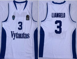 Lithuania Vytautas #3 Liangelo White Basketball jersey