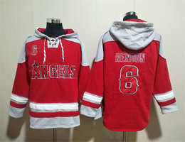 Los Angeles Angels of Anaheim #6 Anthony Rendon Red Stitched Hoodies