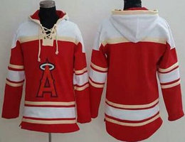 Los Angeles Angels of Anaheim Blank Red Sawyer Hooded Sweatshirt Baseball Hoodie