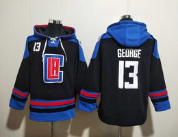 Los Angeles Clippers #13 Paul George Black Stitched Hoodies