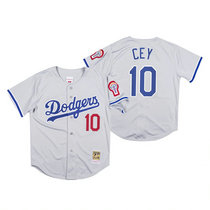 Los Angeles Dodgers #10 Ron Cey Gray Mitchell & Ness Authentic Stitched MLB Jersey