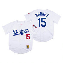 Los Angeles Dodgers #15 Austin Barnes White Mitchell & Ness Authentic Stitched MLB Jersey
