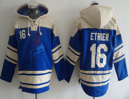 Los Angeles Dodgers #16 Andre Ethier Blue Sawyer Hooded Sweatshirt Stitched NHL Jersey