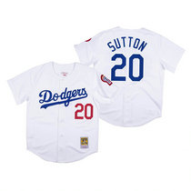 Los Angeles Dodgers #20 Don Sutton White Mitchell & Ness Authentic Stitched MLB Jersey
