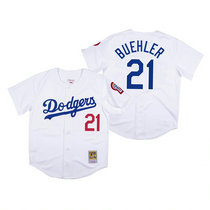Los Angeles Dodgers #21 Walker Buehler White Mitchell & Ness Authentic Stitched MLB Jersey