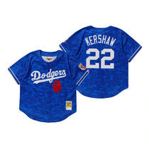 Los Angeles Dodgers #22 Clayton Kershaw BAPE x Mitchell & Ness Blue Jersey