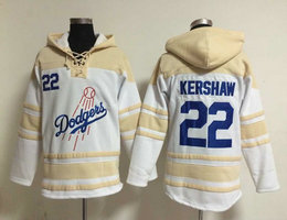 Los Angeles Dodgers #22 Clayton Kershaw White Hooded Jersey