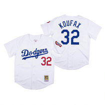 Los Angeles Dodgers #32 Sandy Koufax White Mitchell & Ness Authentic Stitched MLB Jersey