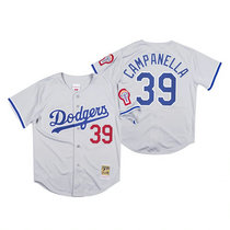 Los Angeles Dodgers #39 Roy Campanella Gray Mitchell & Ness Authentic Stitched MLB Jersey