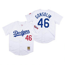 Los Angeles Dodgers #46 Tony Gonsolin White Mitchell & Ness Authentic Stitched MLB Jersey