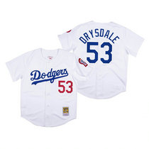Los Angeles Dodgers #53 Don Drysdale White Mitchell & Ness Authentic Stitched MLB Jersey