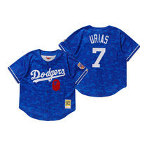 Los Angeles Dodgers #7 Julio Urias BAPE x Mitchell & Ness Blue Jersey