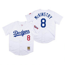 Los Angeles Dodgers #8 Zach McKinstry White Mitchell & Ness Authentic Stitched MLB Jersey