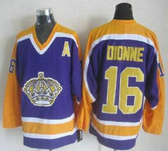 Los Angeles Kings #16 Marcel Dionne Purple With Yellow Authentic Stitched NHL jersey