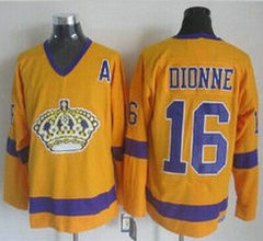 Los Angeles Kings #16 Marcel Dionne Yellow Purple CCM Throwback Stitched NHL Jersey