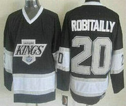 Los Angeles Kings #20 Luc Robitaille Black Throwback CCM Jersey