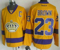 Los Angeles Kings #23 Dustin Brown Gold Authentic Stitched NHL jersey