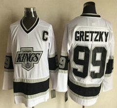 Los Angeles Kings #99 Wayne Gretzky White CCM Throwback Authentic Stitched NHL jersey