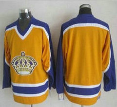 Los Angeles Kings Blank Yellow Purple CCM Throwback Authentic Stitched NHL Jersey