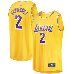 Los Angeles Lakers #2 Jared Vanderbilt Gold NBA jersey