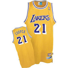 Los Angeles Lakers #21 Michael Cooper Gold Throwback Jersey