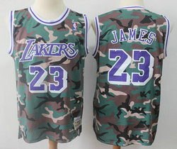 Los Angeles Lakers #23 Lebron James 2019 New Woodland Camo Authentic Stitched NBA Jersey