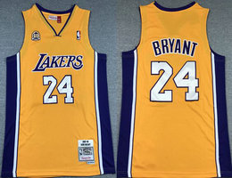 Los Angeles Lakers #24 Kobe Bryant 60th anniversary Hardwood Classics Authentic Stitched NBA Jersey