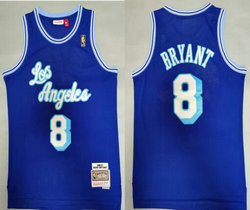 Los Angeles Lakers #8 Kobe Bryant Blue 1996-97 Hardwood Classics Authentic Stitched NBA Jersey