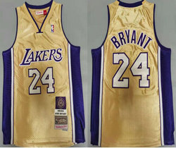 Los Angeles Lakers #24 Kobe Bryant Cream Yellow The hall of fame 1996-2016 Hardwood Classics Authentic Stitched NBA Jersey