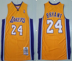 Los Angeles Lakers #24 Kobe Bryant Gold 2006-07 Hardwood Classics Authentic Stitched NBA Jersey