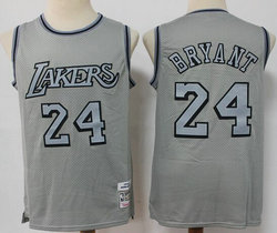 Los Angeles Lakers #24 Kobe Bryant Gray Hardwood Classics NBA Jersey