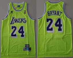 Los Angeles Lakers #24 Kobe Bryant Green Throwback Authentic Stitched NBA jerseys