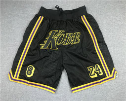Los Angeles Lakers #24 Kobe Bryant black Pocket shorts