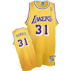 Los Angeles Lakers #31 Kurt Rambis Gold Throwback Jersey