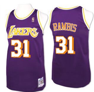 Los Angeles Lakers #31 Kurt Rambis Purple Throwback Jersey