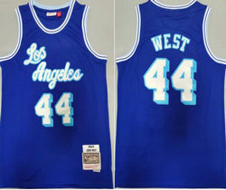Los Angeles Lakers #44 Jerry West Purple 1960-61 Hardwood Classics Authentic Stitched NBA Jersey