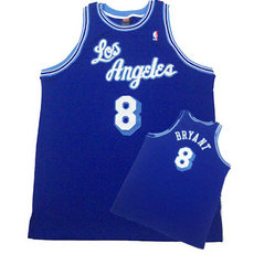 Los Angeles Lakers #8 Kobe Bryant Throwback Blue Authentic Stitched NBA jersey
