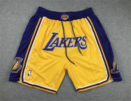 Los Angeles Lakers 2023 Gold shorts
