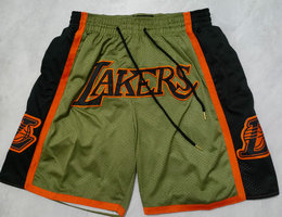 Los Angeles Lakers Arm Green NBA Shorts 1