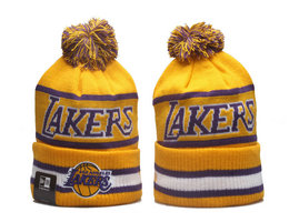 Los Angeles Lakers NBA Knit Beanie Hats YP 1