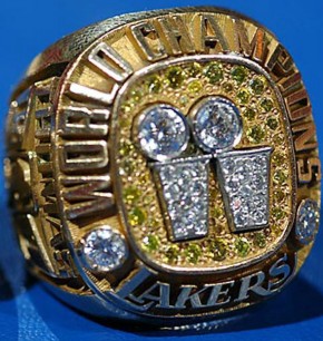 Los Angeles Lakers NBA World Champions Rings