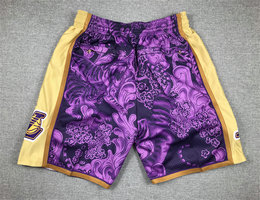 Los Angeles Lakers Purple 2023 Year of the Tiger shorts