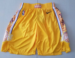 Los Angeles Lakers yellow City shorts