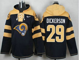 Los Angeles Rams #29 Eric Dickerson blue Authentic Stitched NFL Hoodies